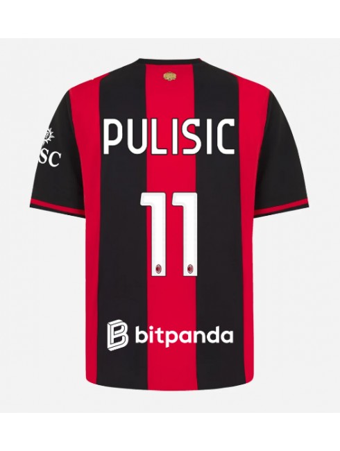 Muži Futbalové oblečenie AC Milan Christian Pulisic #11 2026-27 Krátky Rukáv - Domáci Muži Futbalové oblečenie AC Milan Christian Pulisic #11 2026-27 Krátky Rukáv - Domáci